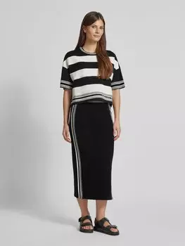 Юбка миди с эластичной резинкой на поясе Marc Cain, черный