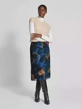 Юбка миди с эластичным поясом модель 'FALIA MIA' Vila, синий