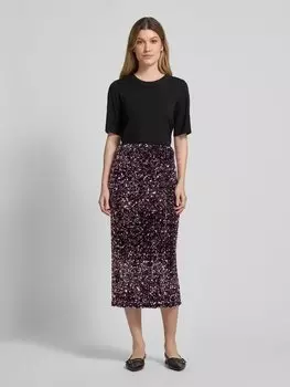 Юбка миди с эластичным поясом Rich & Royal, розовый