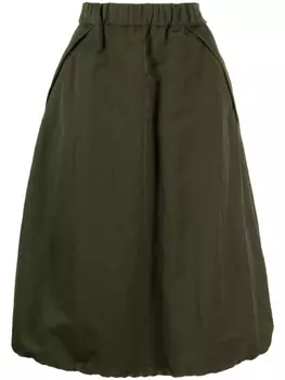 Юбка миди с эластичным поясом STUDIO TOMBOY, зеленый