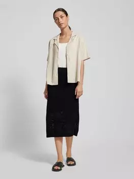 Юбка миди с ажурным узором «Крючком» s.Oliver RED LABEL, черный