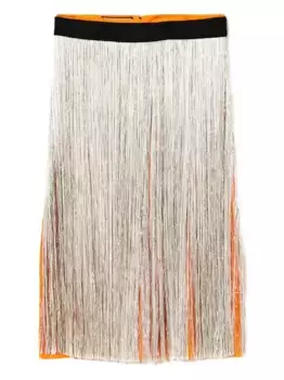 Юбка миди с бахромой Plan C, золотой