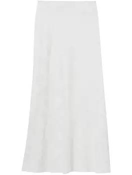 Юбка миди с цветочной вышивкой Claudie Pierlot, белый