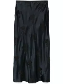 Юбка миди с цветочной вышивкой Dorothee Schumacher, синий