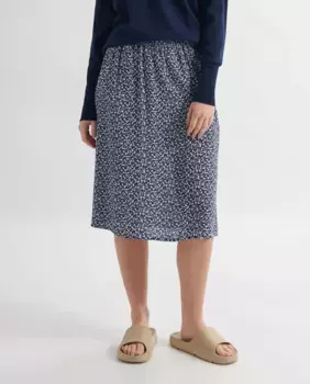 Юбка миди с цветочным принтом Loreak Mendian, синий