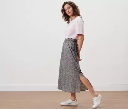 Юбка миди с цветочным принтом Tchibo