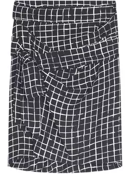 Юбка миди с драпировкой DRIES VAN NOTEN, черный