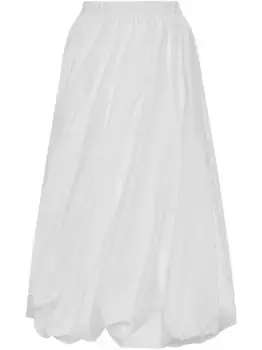 Юбка миди с драпировкой Rosetta Getty, белый