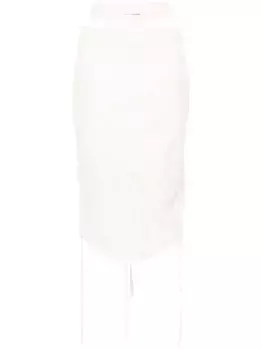 Юбка миди с двойным поясом ANDREDAMO, нейтральный