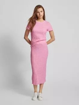 Юбка миди с фактурным узором Rich & Royal, розовый