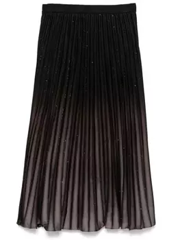 Юбка миди с фольгированными складками DKNY, серый