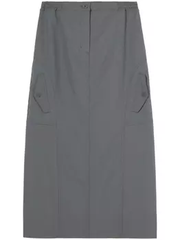 Юбка миди с карманами карго b+ab, серый
