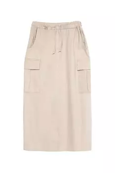 Юбка-миди с карманами-карго на эластичной талии Stone QUZU
