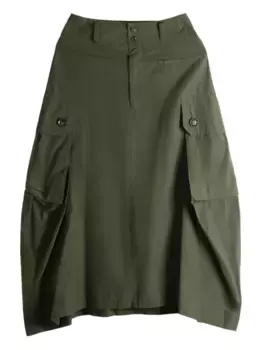 Юбка миди с карманами Y's, зеленый