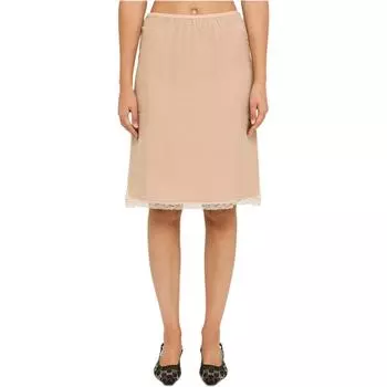 Юбка миди с кружевной отделкой GUCCI, Apricot