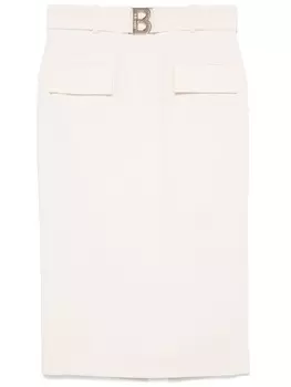 Юбка миди с логотипом Blugirl, белый