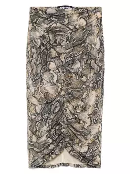 Юбка миди с люрексом и принтом питона Just Cavalli, нейтральный
