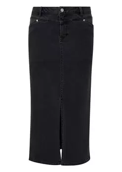 Юбка миди s.Oliver Skirt, черный деним