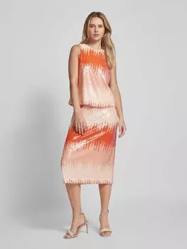 Юбка миди с пайетками и эластичным поясом s.Oliver BLACK LABEL, красный