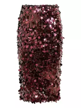 Юбка миди с пайетками jucca approved, красный