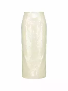 Юбка миди с пайетками Roland Mouret, зелёный