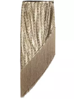 Юбка миди с пайетками Taller Marmo, золотой