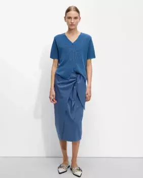 Юбка миди с перекрещенным узлом Parfois, синий