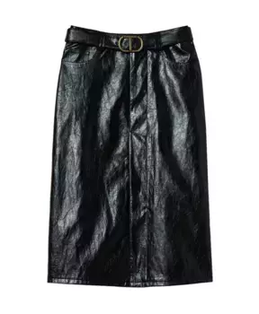 Юбка-Миди с пластинкой с логотипом Twinset, черный