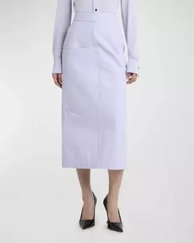 Юбка миди с покрытием Ferragamo, цвет Lavander