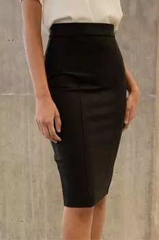 Юбка миди с понте Threadbare, черный