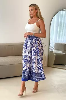 Юбка миди с поясом Beatrice Girl In Mind, синий