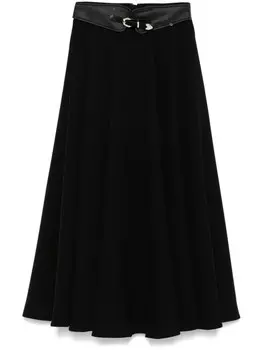 Юбка миди с поясом NISSA, черный
