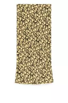 Юбка миди с принтом Arket, черный