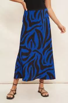 Юбка миди с принтом Friends Like These, синий