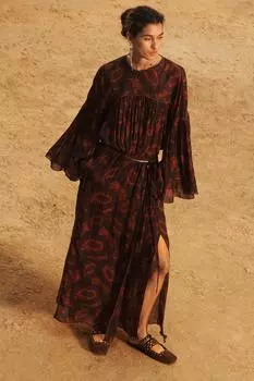 Юбка миди с принтом ZARA, цвет Printed