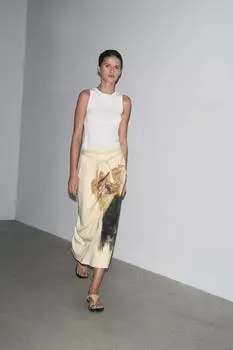 Юбка миди с принтом ZARA, цвет Printed