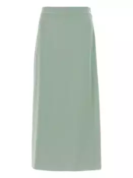Юбка миди с разрезами по бокам MAX MARA, зеленый
