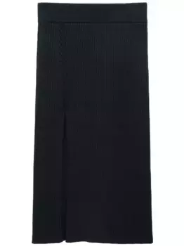 Юбка миди с разрезом спереди Filippa K, черный