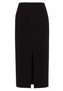 Юбка миди с разрезом Zero, черный
