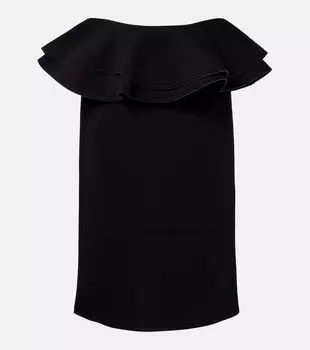 Юбка миди с рюшами Plan C, черный