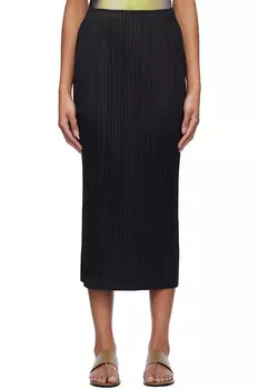 Юбка миди с утолщенным низом 1 Pleats Please Issey Miyake, черный