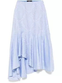 Юбка миди с узором пейсли-жаккард ETRO, синий