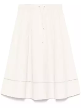 Юбка миди с вышивкой Agnona, нейтральный