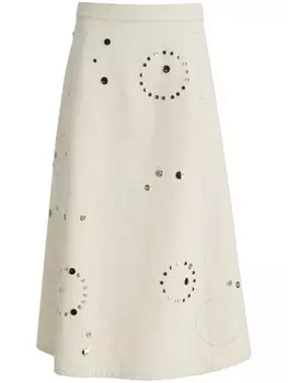 Юбка миди с заклепками Chlo, нейтральный цвет