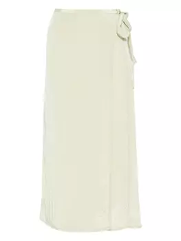 Юбка миди с запахом Forte Forte, зеленый