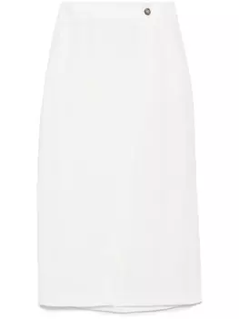 Юбка миди с запахом Peserico, белый
