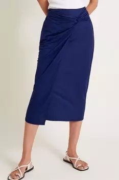 Юбка миди с запахом Винни Monsoon, синий