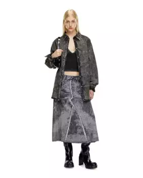 Юбка-миди с застежкой-молнией Diesel, черный