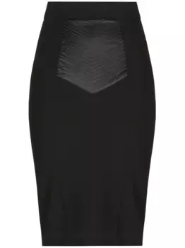 Юбка миди с завышенной талией DOLCE & GABBANA, черный