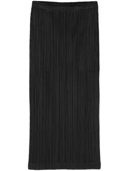 Юбка миди с завышенной талией и плиссировкой Pleats Please Issey Miyake, черный